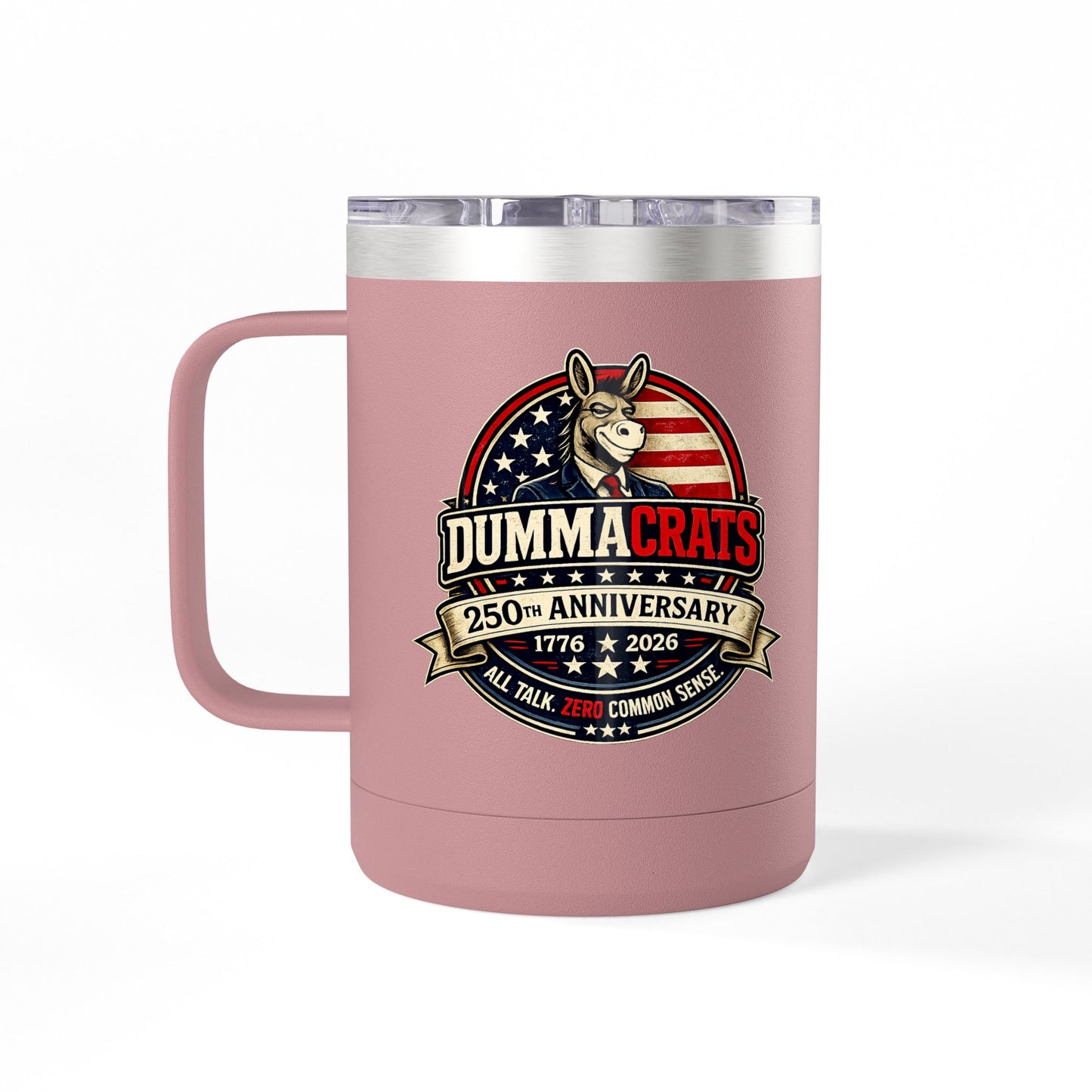Veteran Muscle Coffee Tumbler 15oz — American Flag 'Veterans' Shield Travel Mug