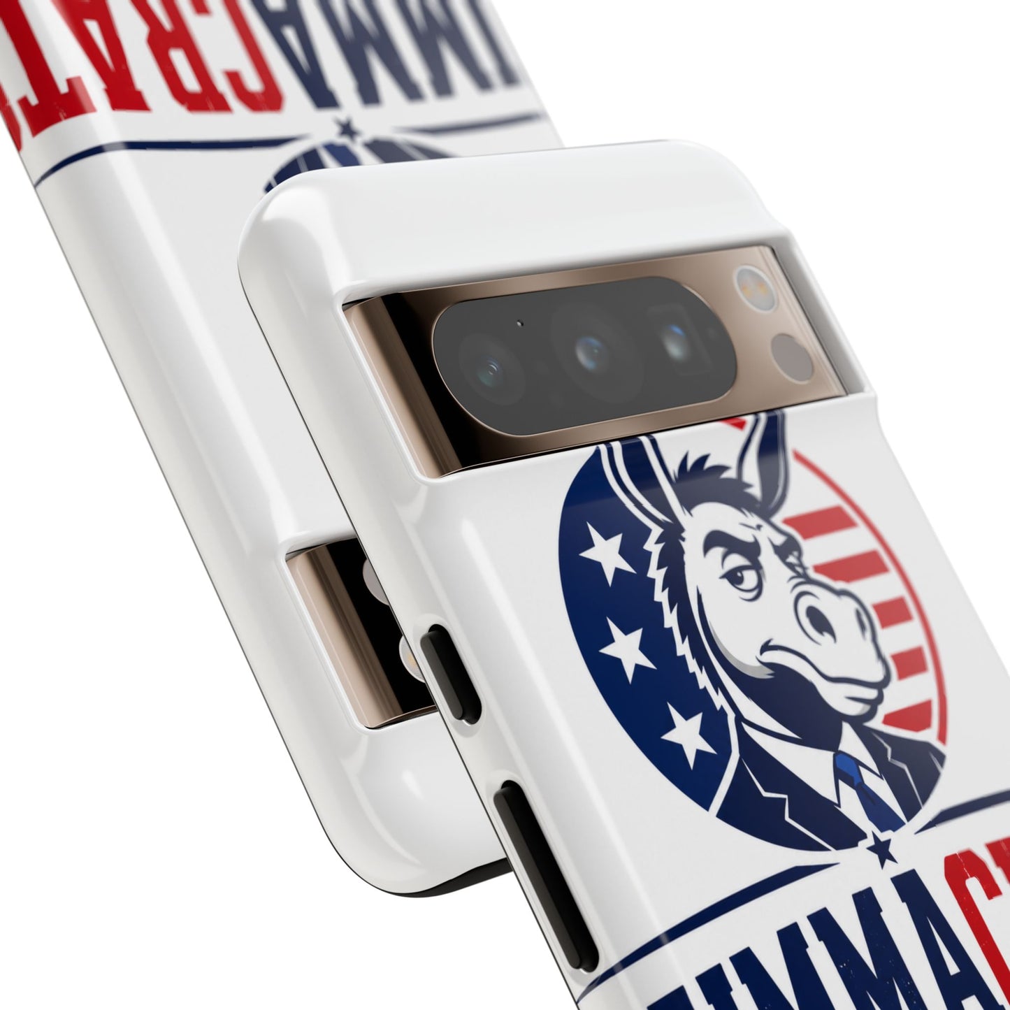 Phone Case — 'DemmaCrat' Political Donkey Design, Patriotic Anti-Democrat Graphic