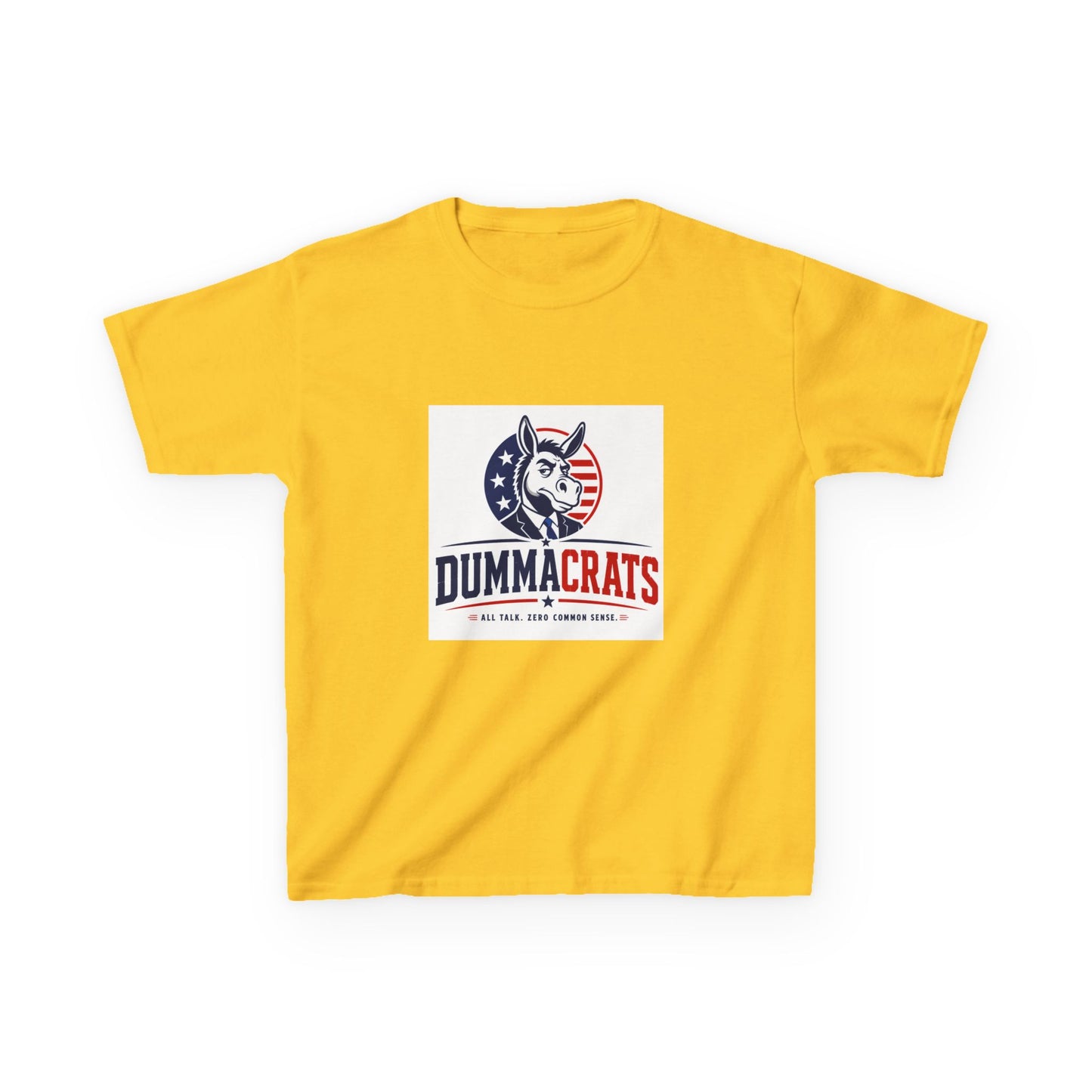 Kids Tee — "Dummacr@ts" Patriotic Donkey Graphic
