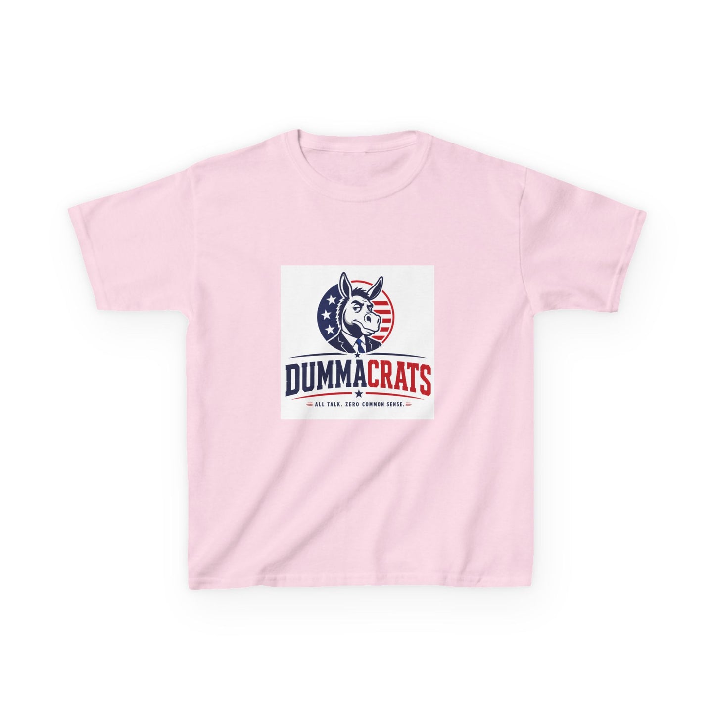 Kids Tee — "Dummacr@ts" Patriotic Donkey Graphic