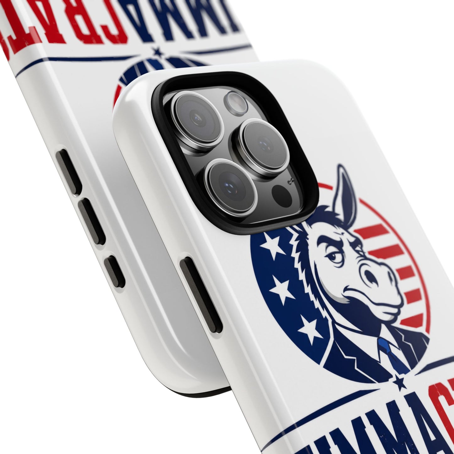 Phone Case — 'DemmaCrat' Political Donkey Design, Patriotic Anti-Democrat Graphic