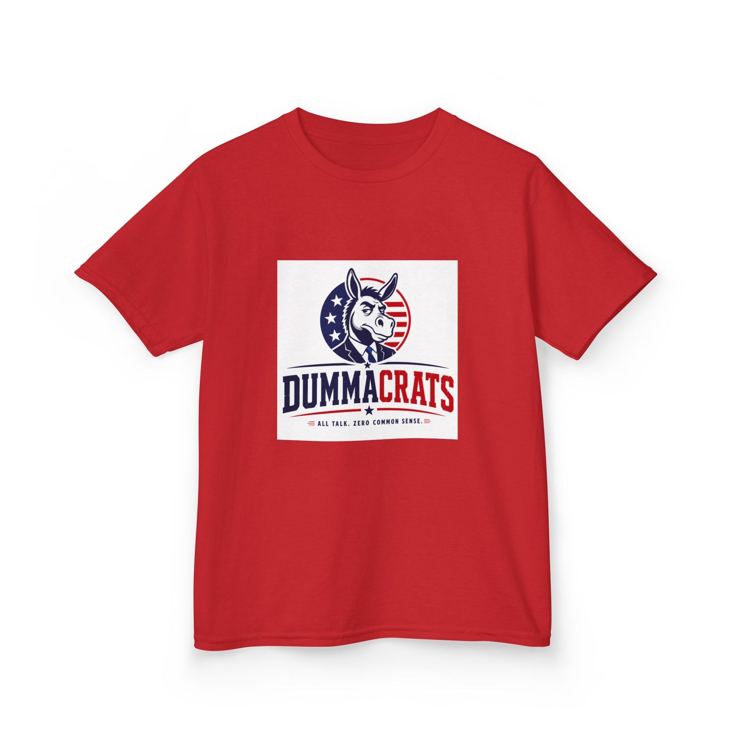Kids Tee — "Dummacr@ts" Patriotic Donkey Graphic