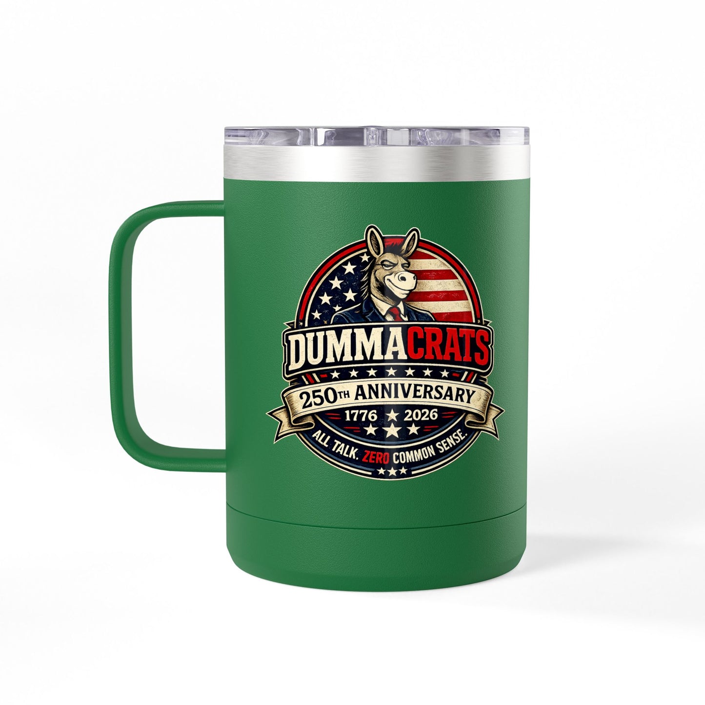 Veteran Muscle Coffee Tumbler 15oz — American Flag 'Veterans' Shield Travel Mug