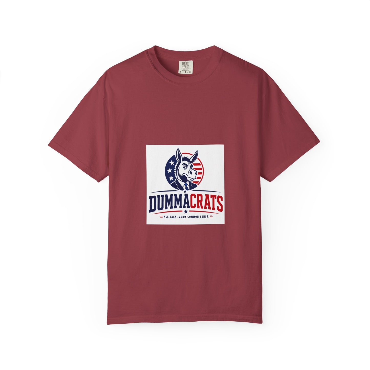 Political Satire T‑Shirt — "Dummacrats" Patriotic Donkey Graphic
