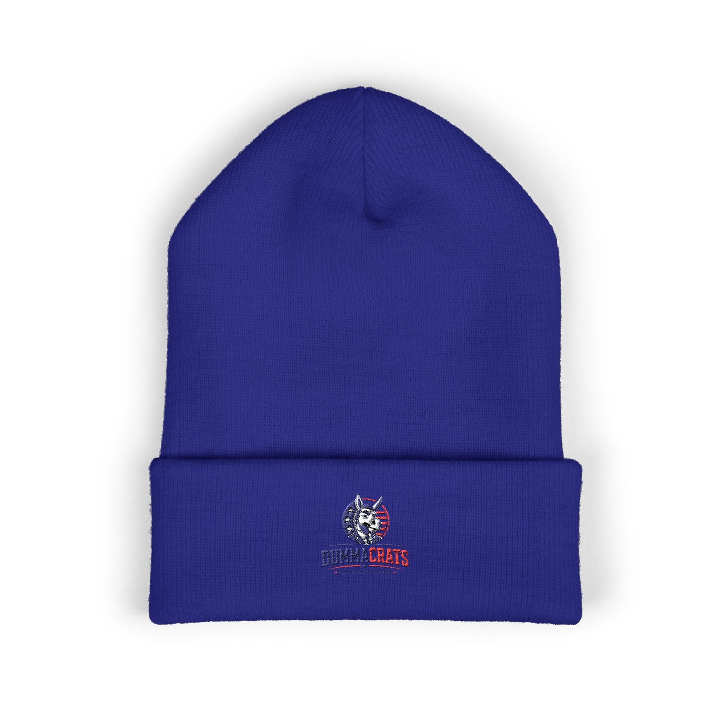 Patriotic Bulldog Embroidered Cuffed Beanie