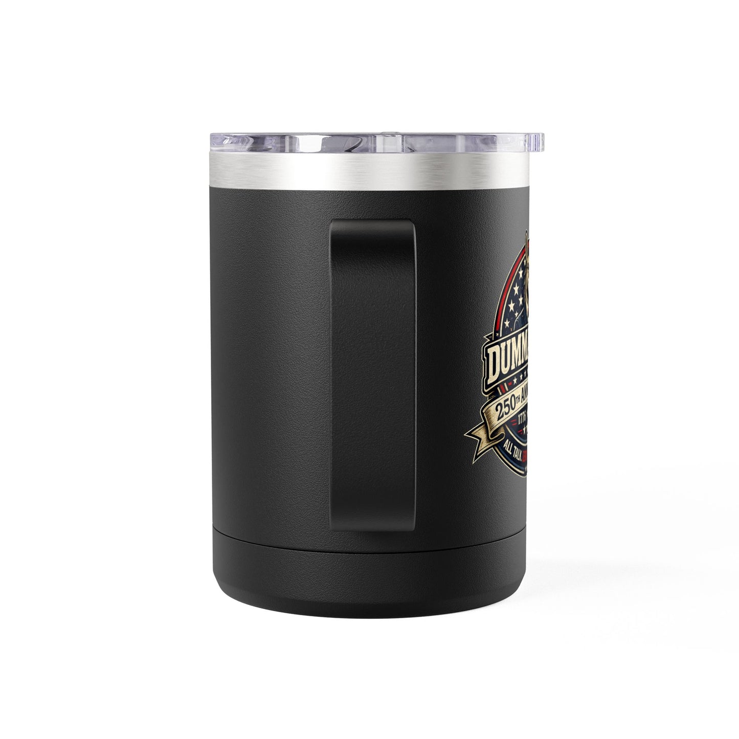 Veteran Muscle Coffee Tumbler 15oz — American Flag 'Veterans' Shield Travel Mug