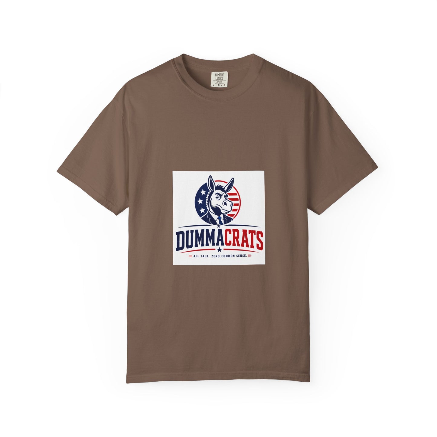Political Satire T‑Shirt — "Dummacrats" Patriotic Donkey Graphic
