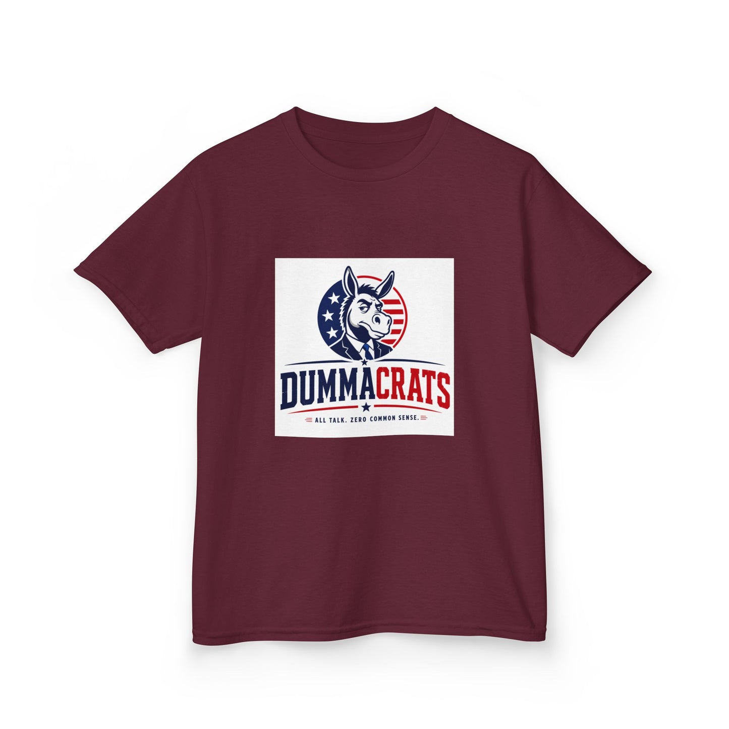 Kids Tee — "Dummacr@ts" Patriotic Donkey Graphic