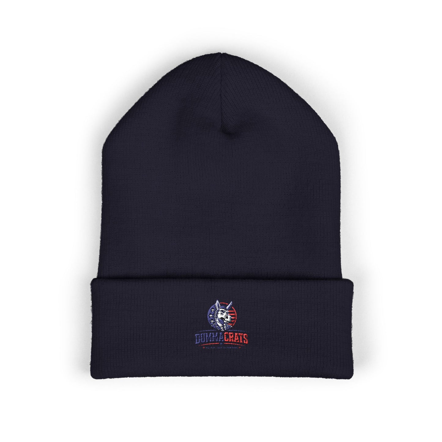 Patriotic Bulldog Embroidered Cuffed Beanie