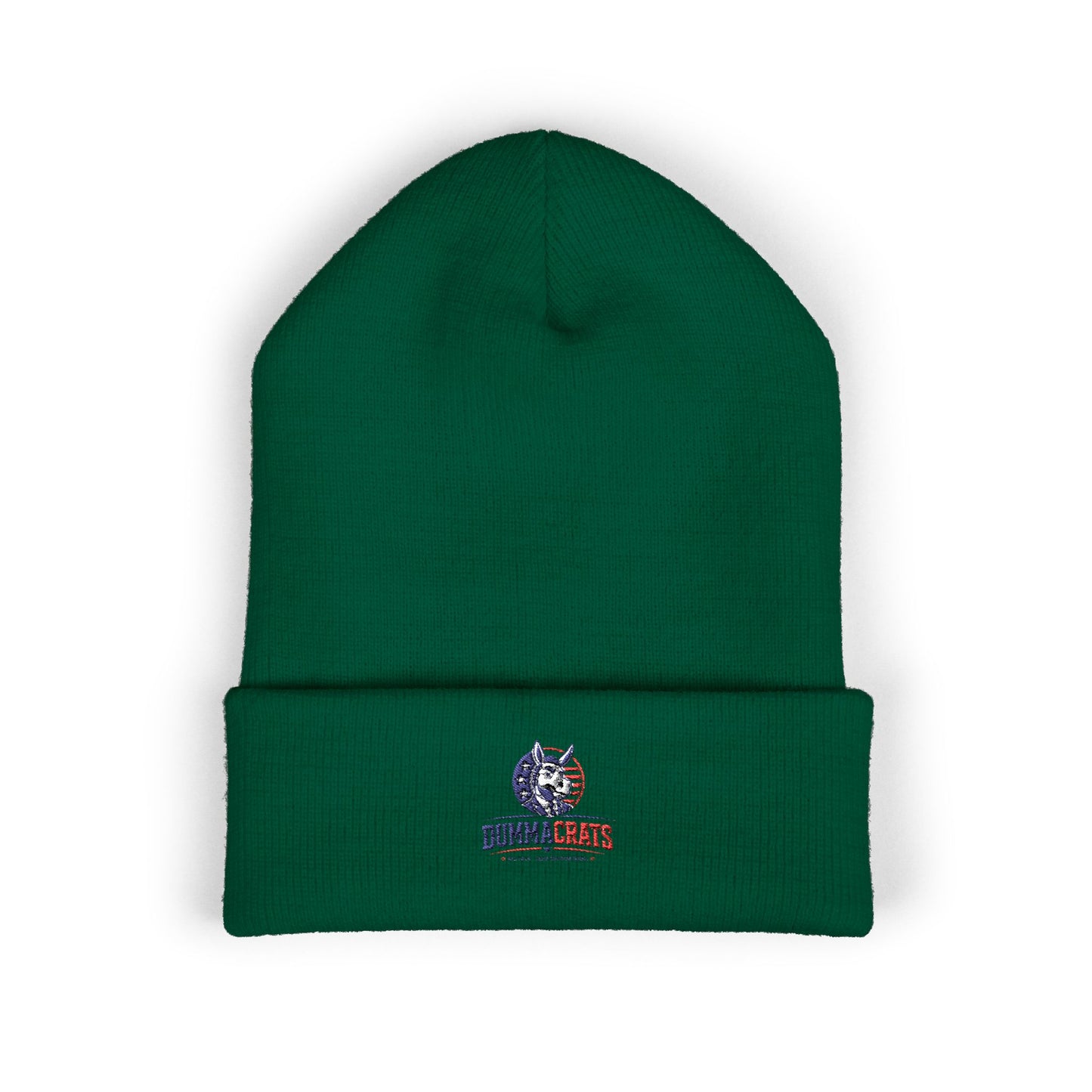 Patriotic Bulldog Embroidered Cuffed Beanie