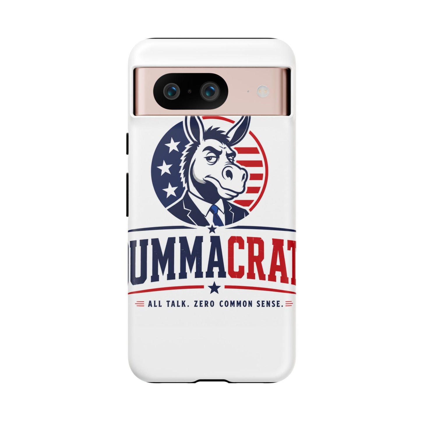 Phone Case — 'DemmaCrat' Political Donkey Design, Patriotic Anti-Democrat Graphic