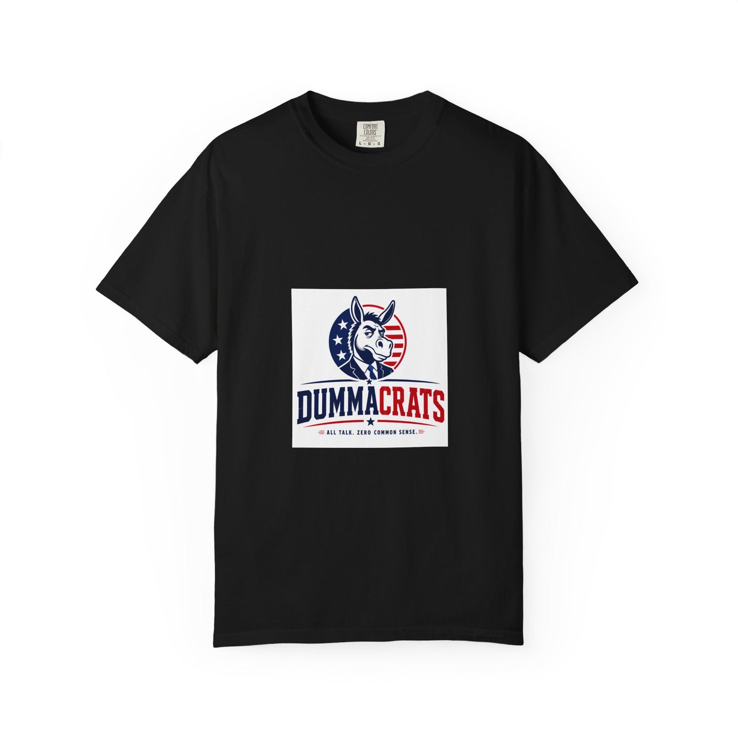 Political Satire T‑Shirt — "Dummacrats" Patriotic Donkey Graphic