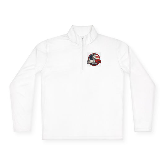 Quarter-Zip Pullover - Trump 2024 Helmet American Flag Logo