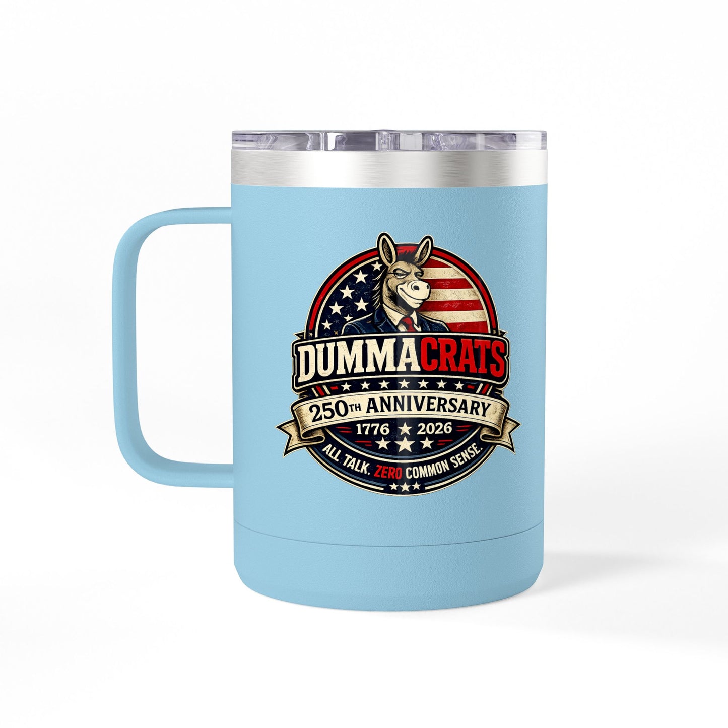 Veteran Muscle Coffee Tumbler 15oz — American Flag 'Veterans' Shield Travel Mug