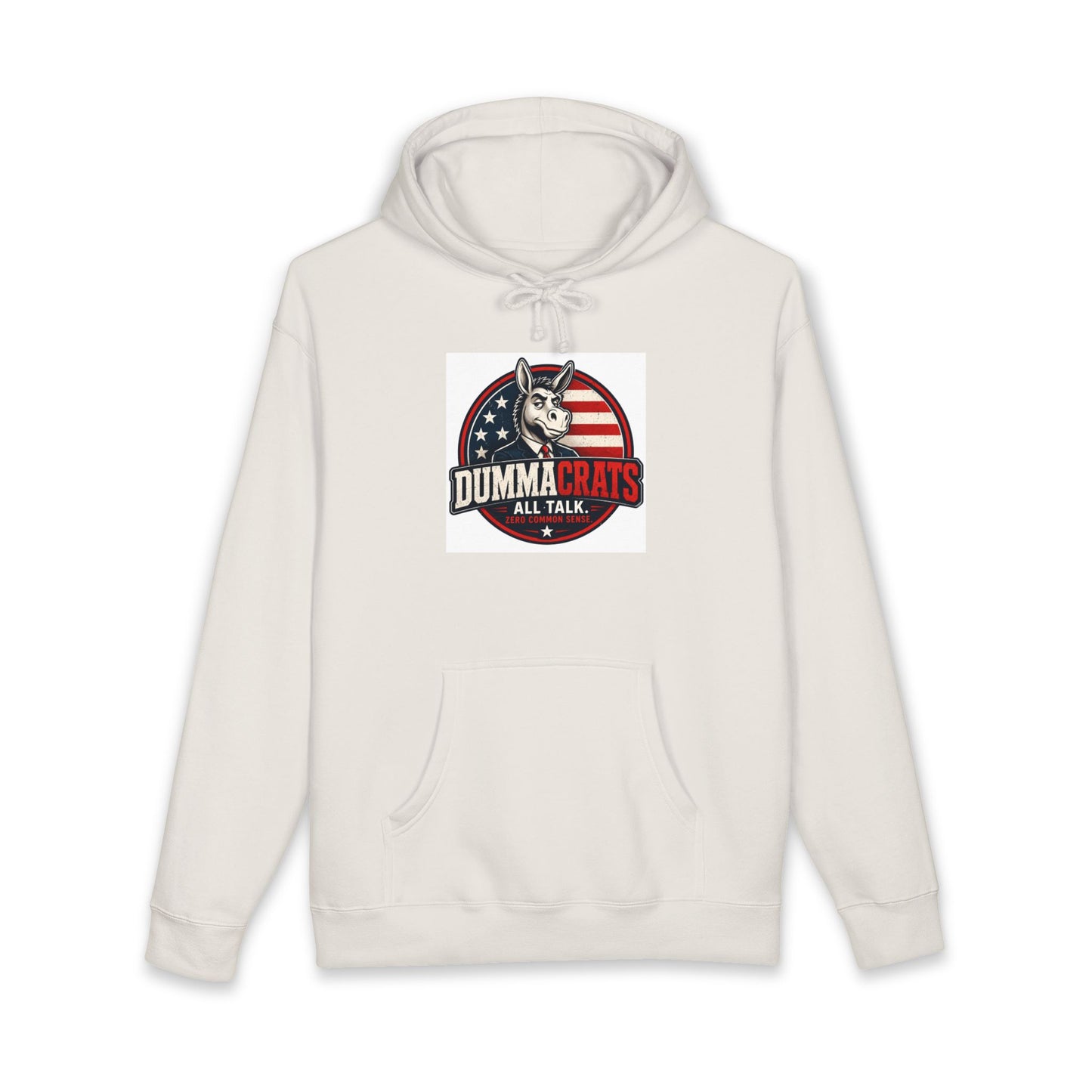 Dummacrats All Talk Hoodie – Political Satire Pullover with Donkey Logo
