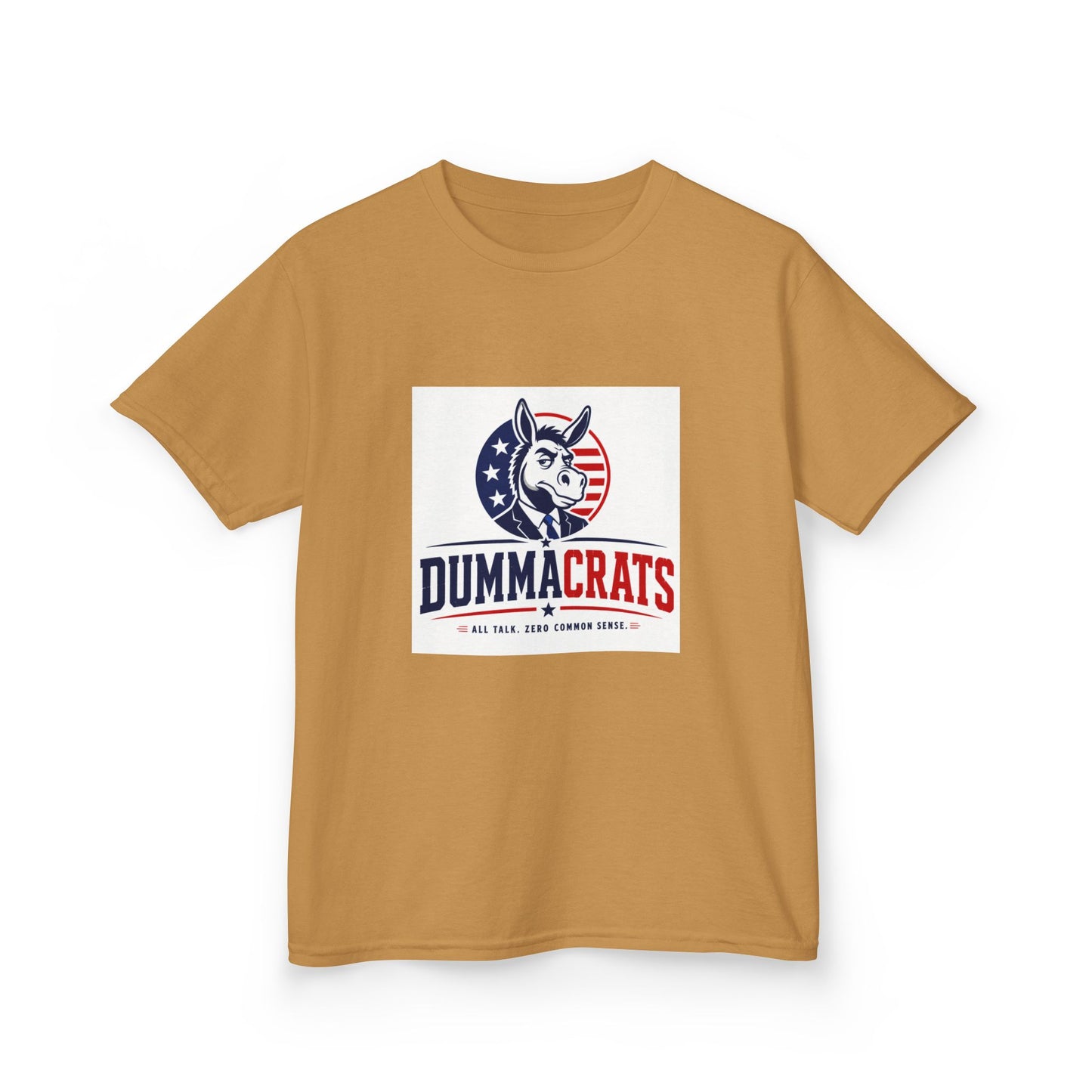 Kids Tee — "Dummacr@ts" Patriotic Donkey Graphic