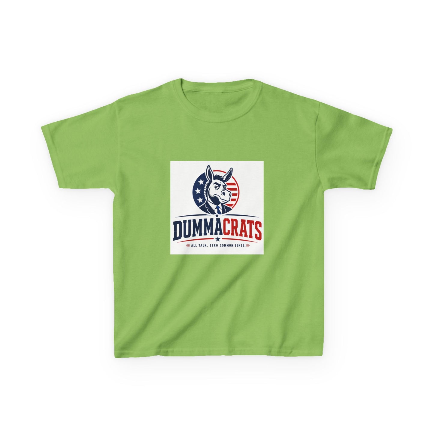 Kids Tee — "Dummacr@ts" Patriotic Donkey Graphic