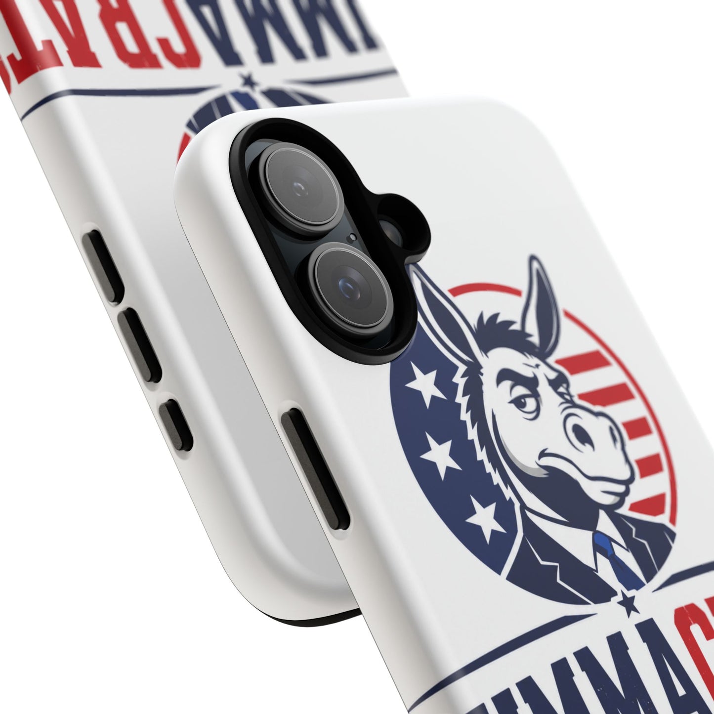 Phone Case — 'DemmaCrat' Political Donkey Design, Patriotic Anti-Democrat Graphic