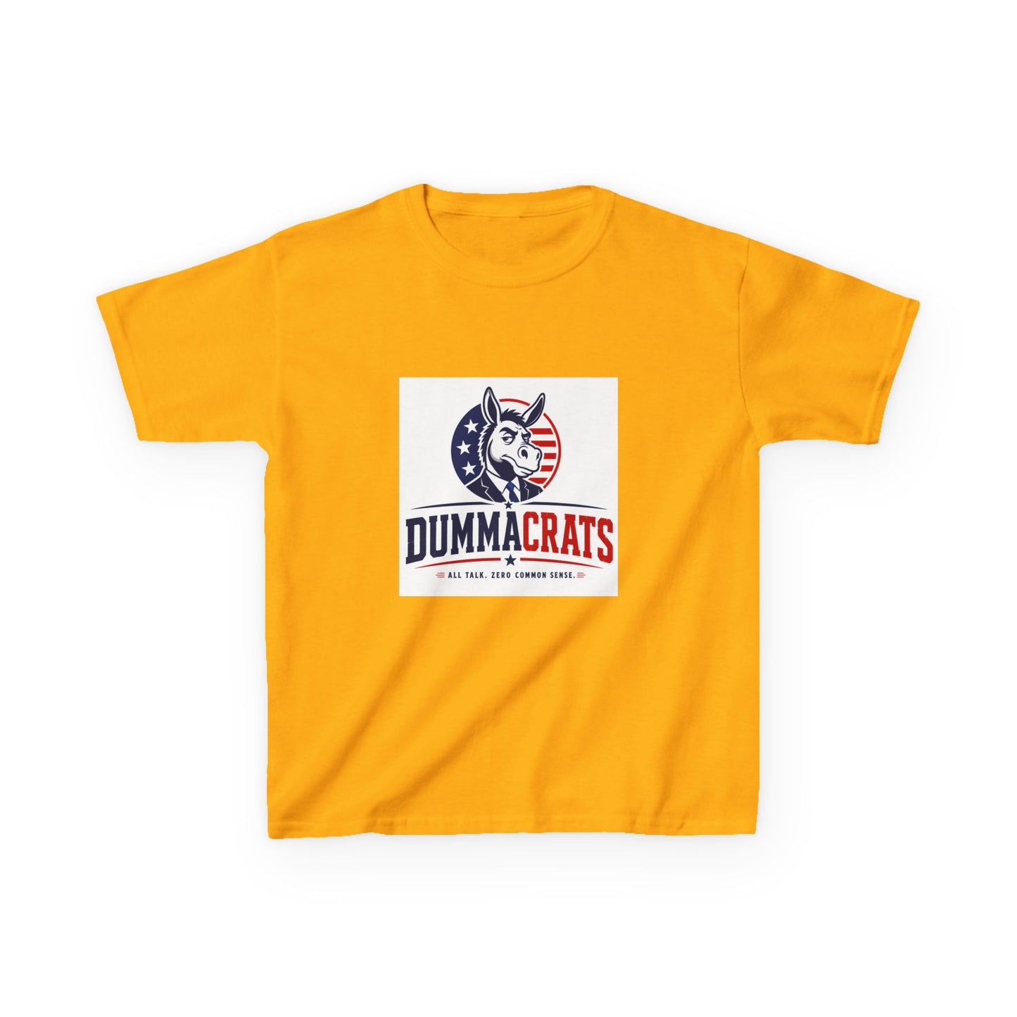 Kids Tee — "Dummacr@ts" Patriotic Donkey Graphic