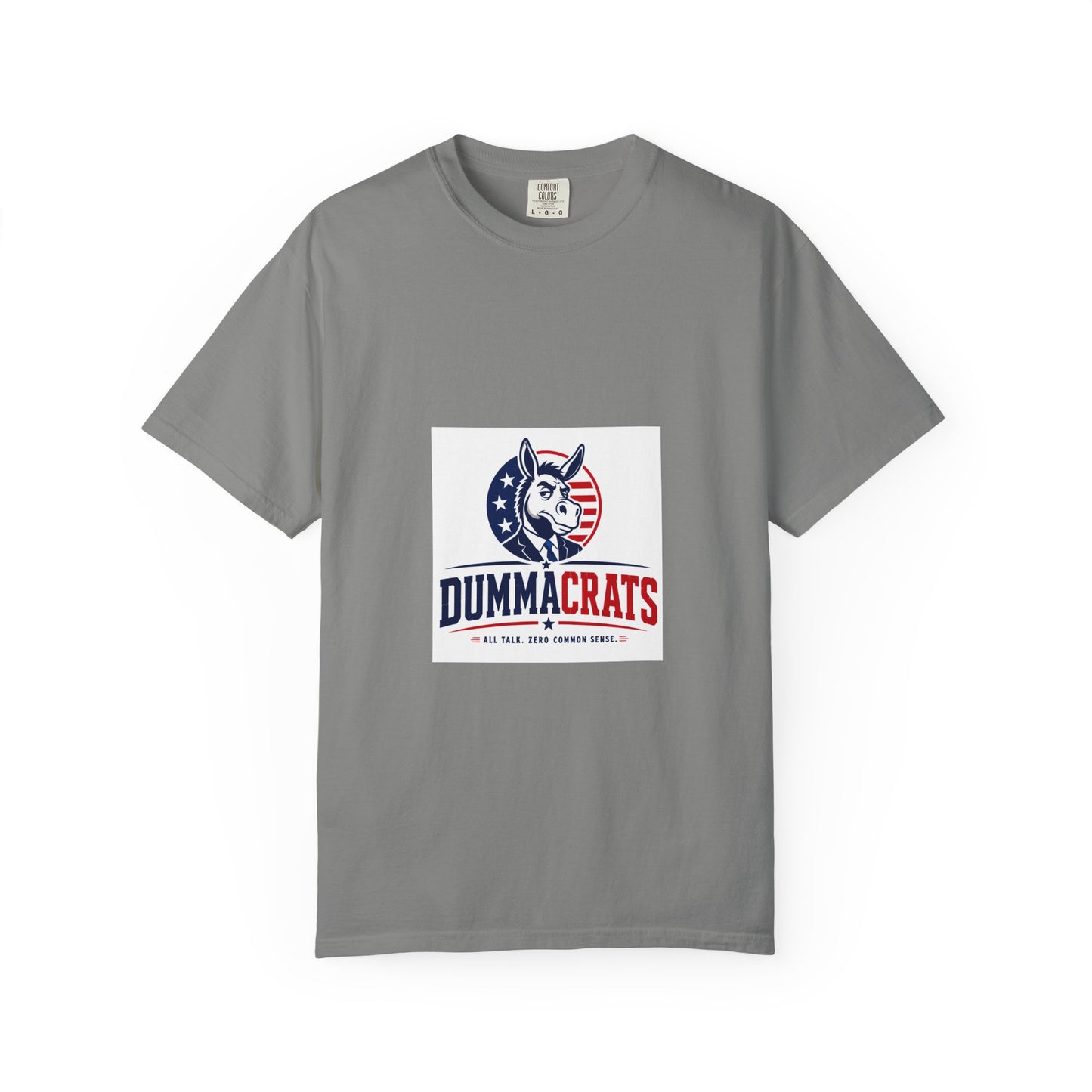 Political Satire T‑Shirt — "Dummacrats" Patriotic Donkey Graphic