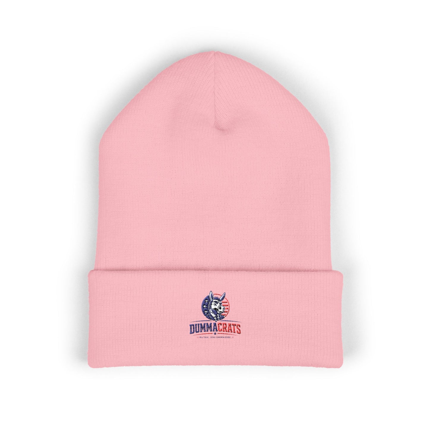 Patriotic Bulldog Embroidered Cuffed Beanie