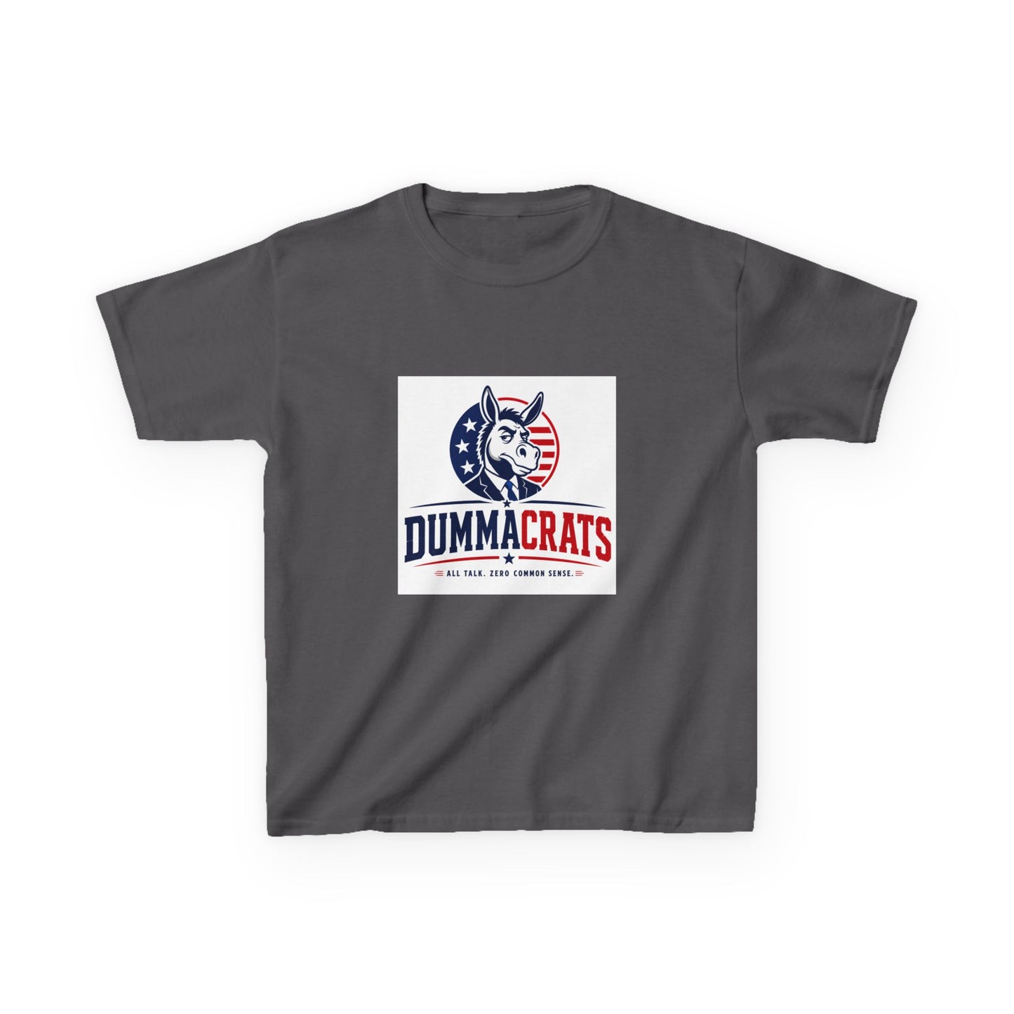 Kids Tee — "Dummacr@ts" Patriotic Donkey Graphic