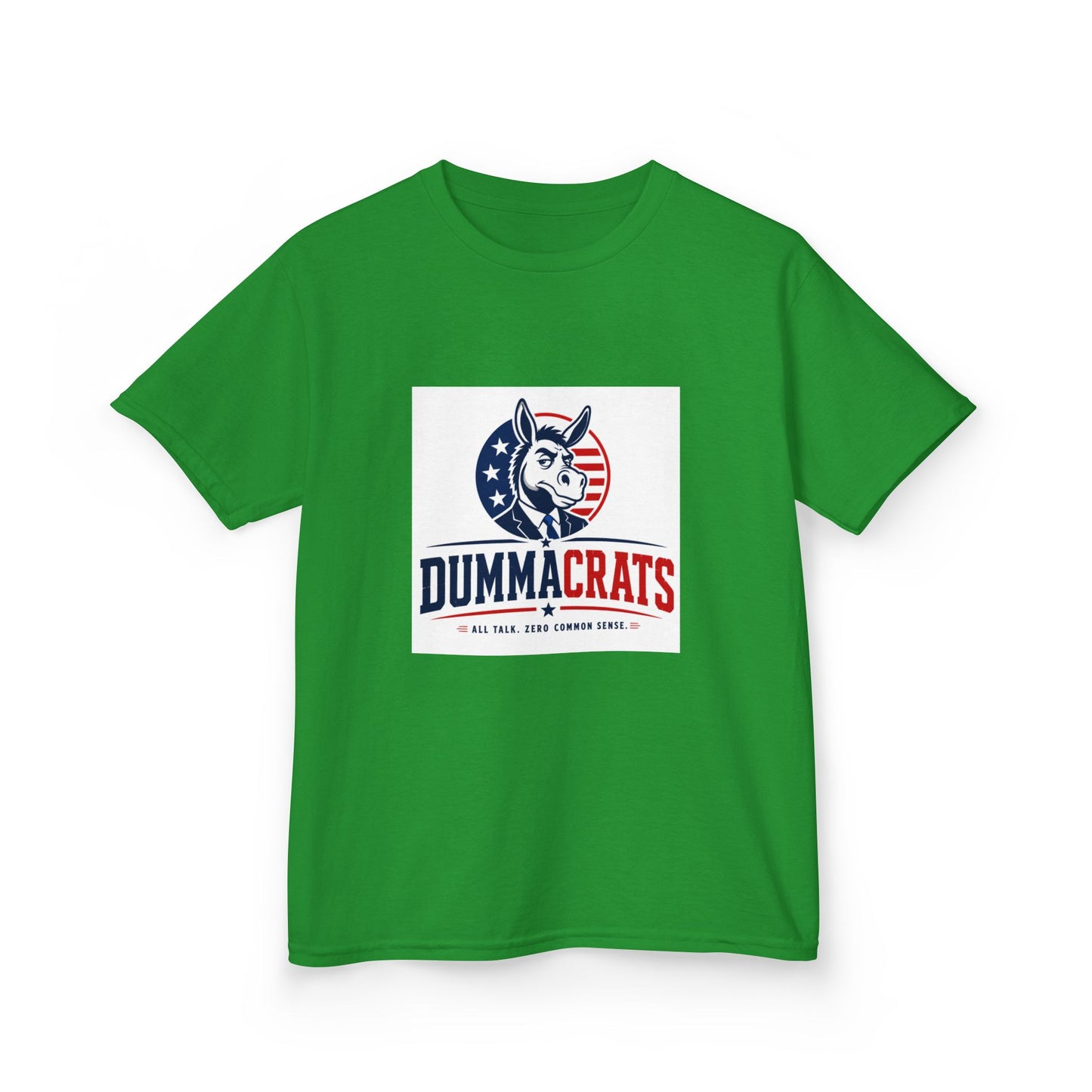 Kids Tee — "Dummacr@ts" Patriotic Donkey Graphic