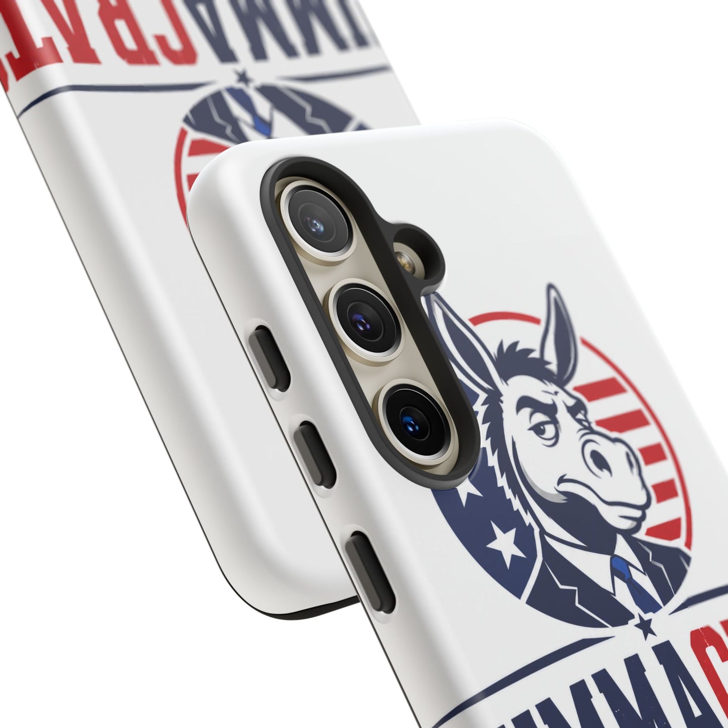 Phone Case — 'DemmaCrat' Political Donkey Design, Patriotic Anti-Democrat Graphic