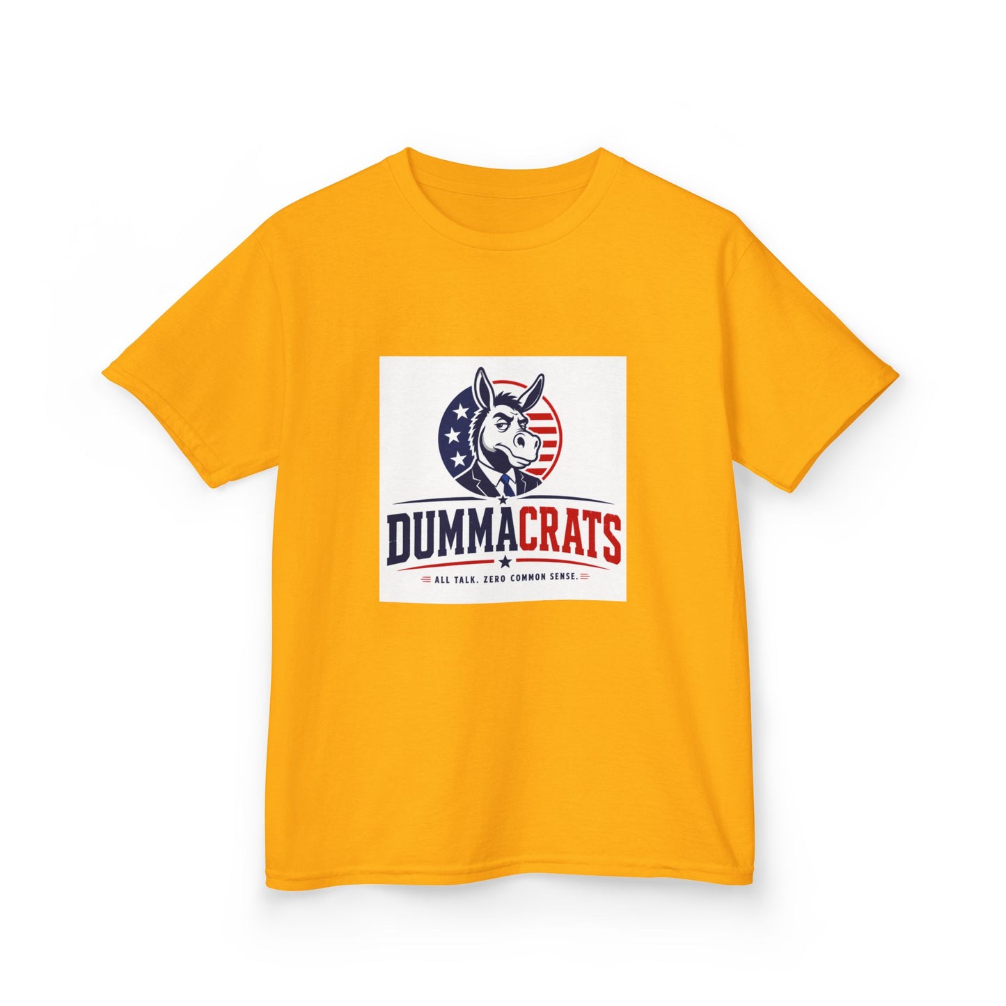 Kids Tee — "Dummacr@ts" Patriotic Donkey Graphic