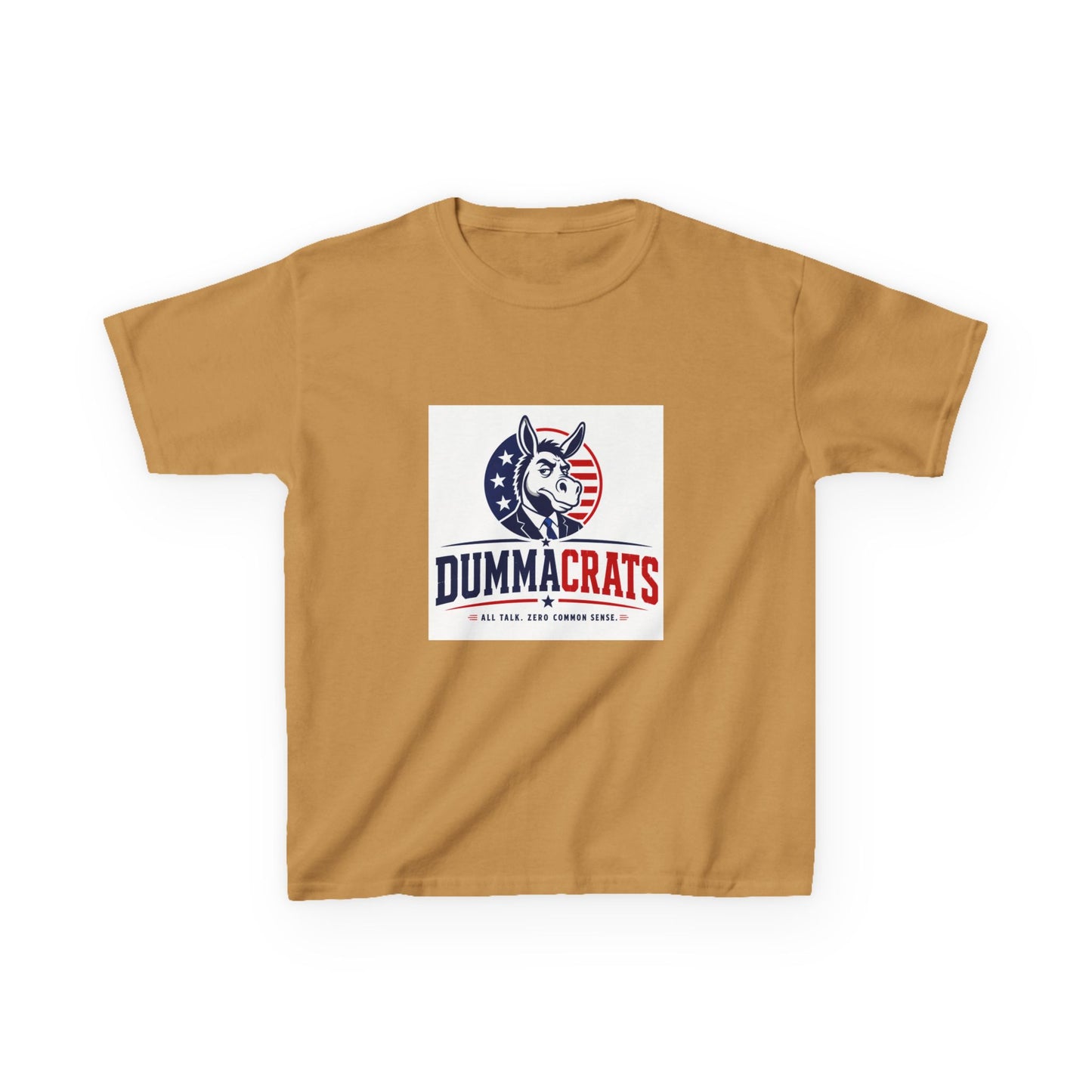 Kids Tee — "Dummacr@ts" Patriotic Donkey Graphic