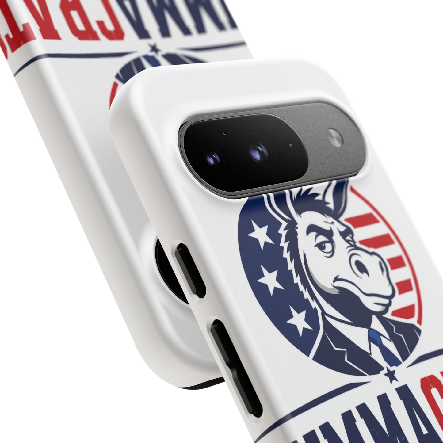 Phone Case — 'DemmaCrat' Political Donkey Design, Patriotic Anti-Democrat Graphic