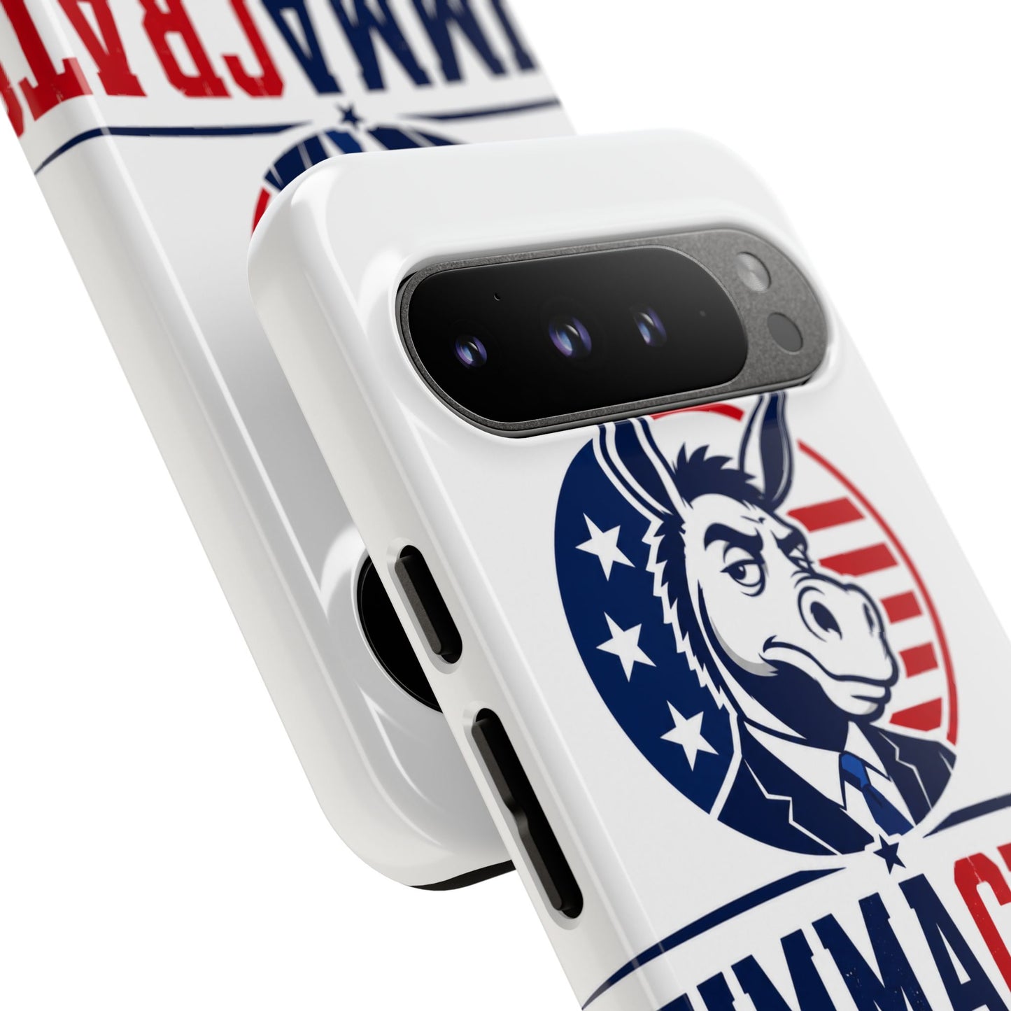 Phone Case — 'DemmaCrat' Political Donkey Design, Patriotic Anti-Democrat Graphic
