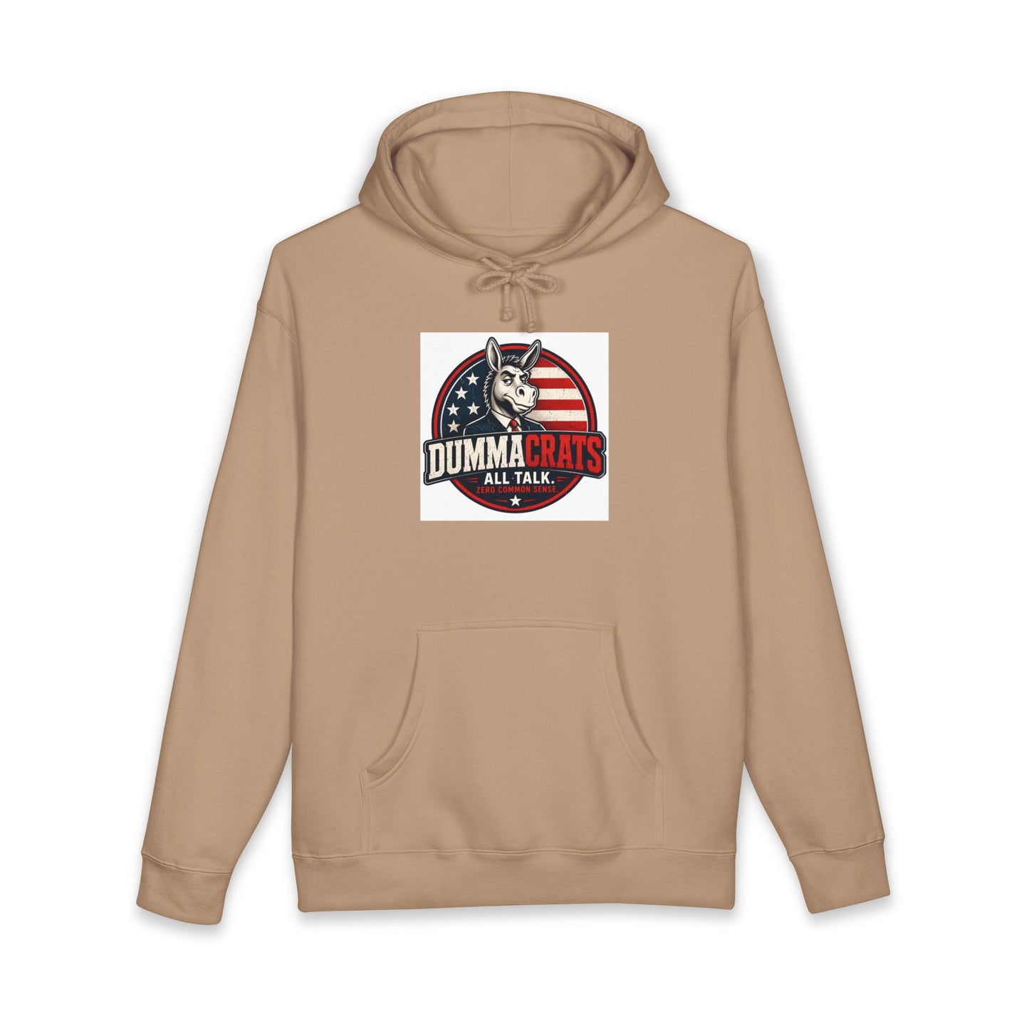 Dummacrats All Talk Hoodie – Political Satire Pullover with Donkey Logo