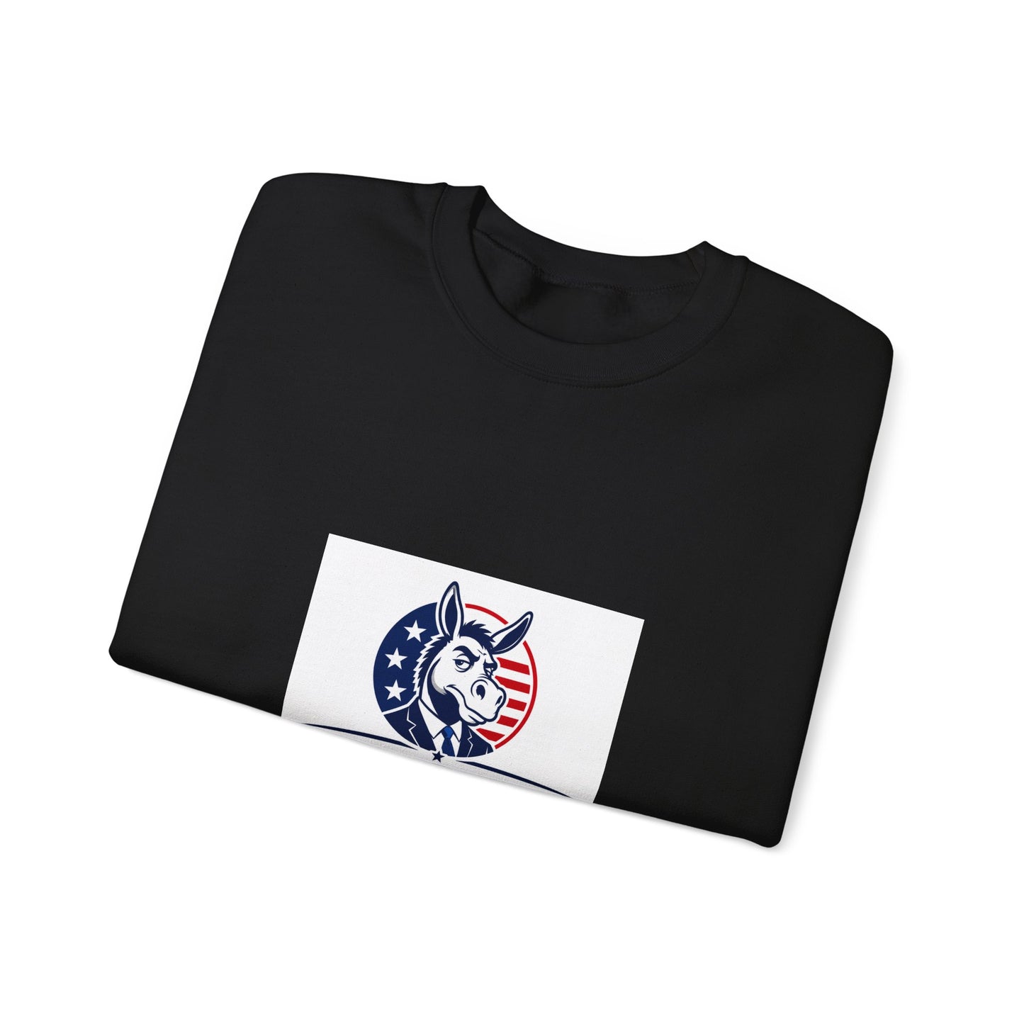 Crewneck Sweatshirt — 'Dummacrats' Patriotic Donkey Graphic