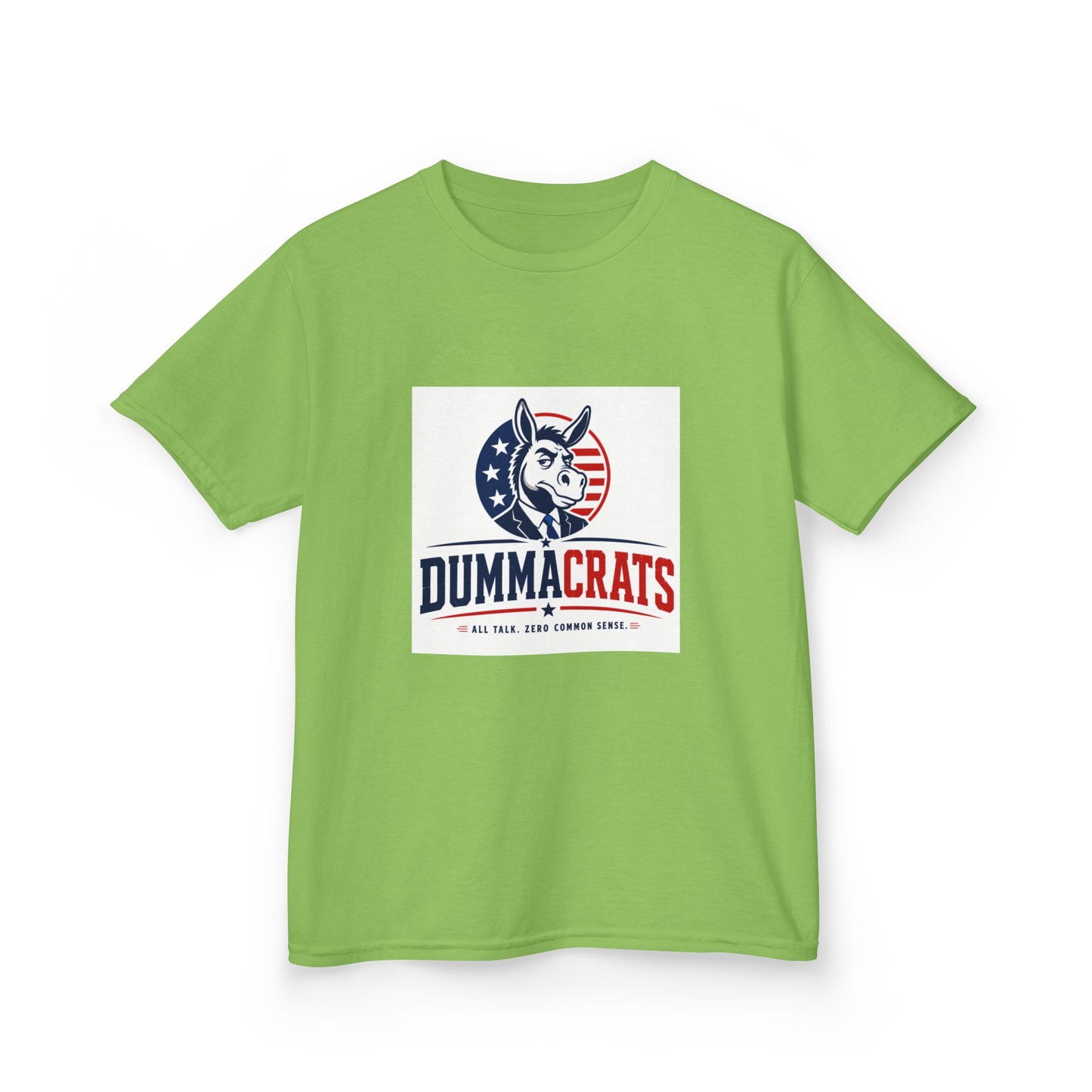 Kids Tee — "Dummacr@ts" Patriotic Donkey Graphic