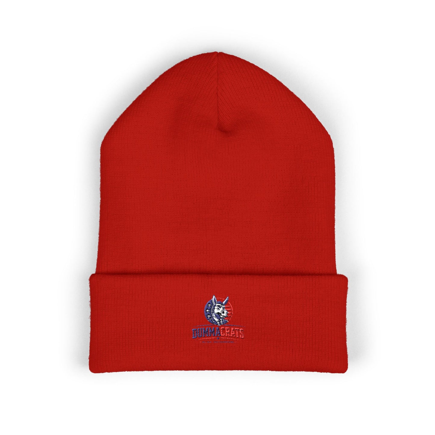 Patriotic Bulldog Embroidered Cuffed Beanie