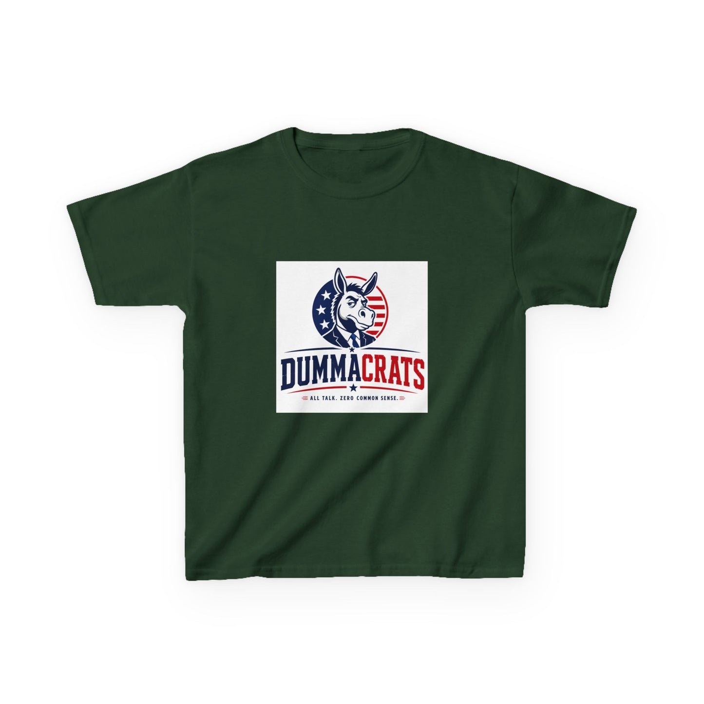 Kids Tee — "Dummacr@ts" Patriotic Donkey Graphic