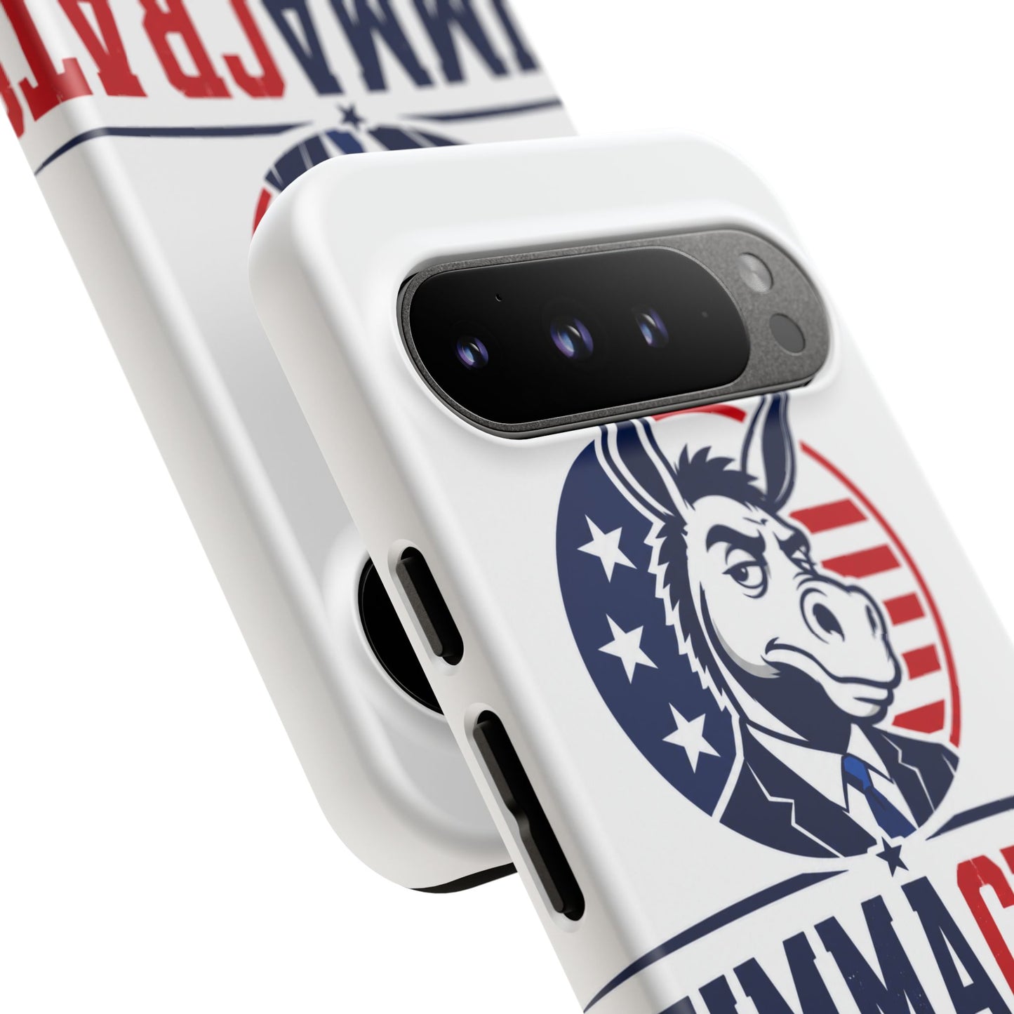 Phone Case — 'DemmaCrat' Political Donkey Design, Patriotic Anti-Democrat Graphic