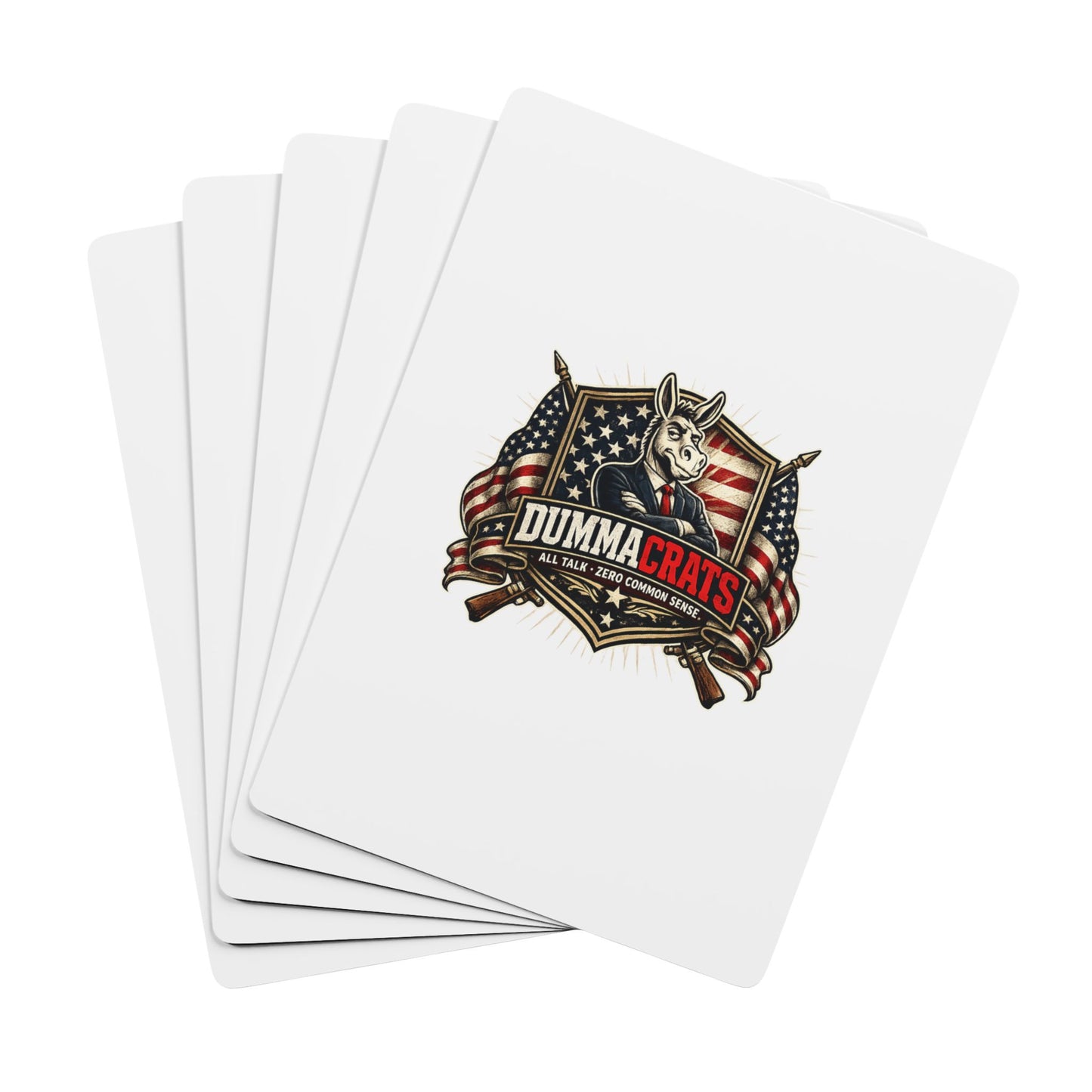 Dummacrats Patriotic Poker Playing Cards — Political Novelty Deck