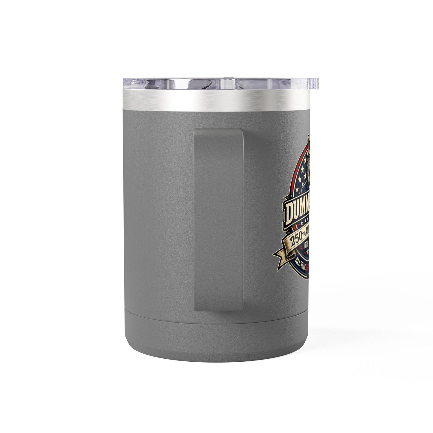 Veteran Muscle Coffee Tumbler 15oz — American Flag 'Veterans' Shield Travel Mug