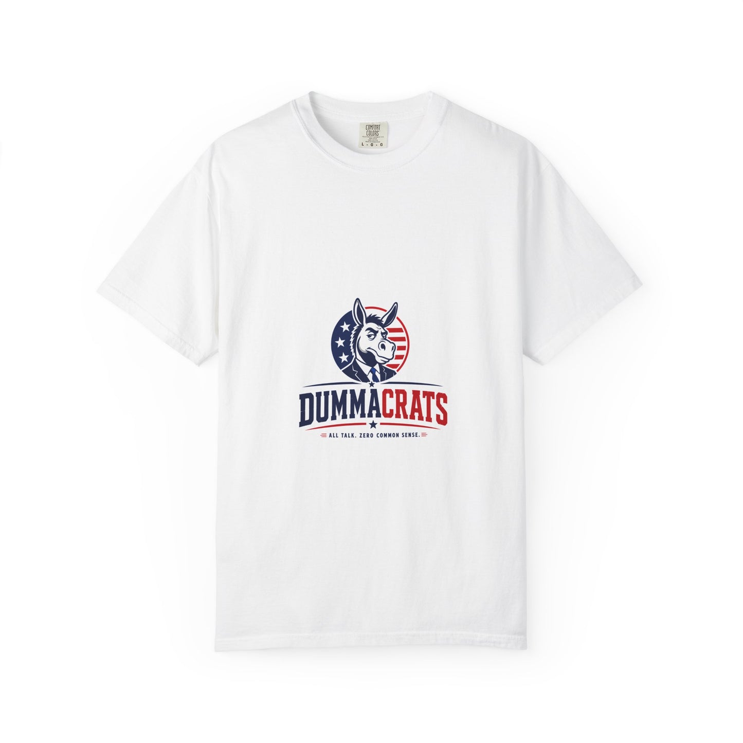 Political Satire T‑Shirt — "Dummacrats" Patriotic Donkey Graphic