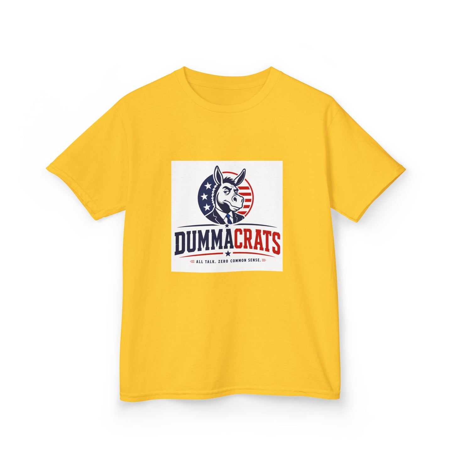 Kids Tee — "Dummacr@ts" Patriotic Donkey Graphic