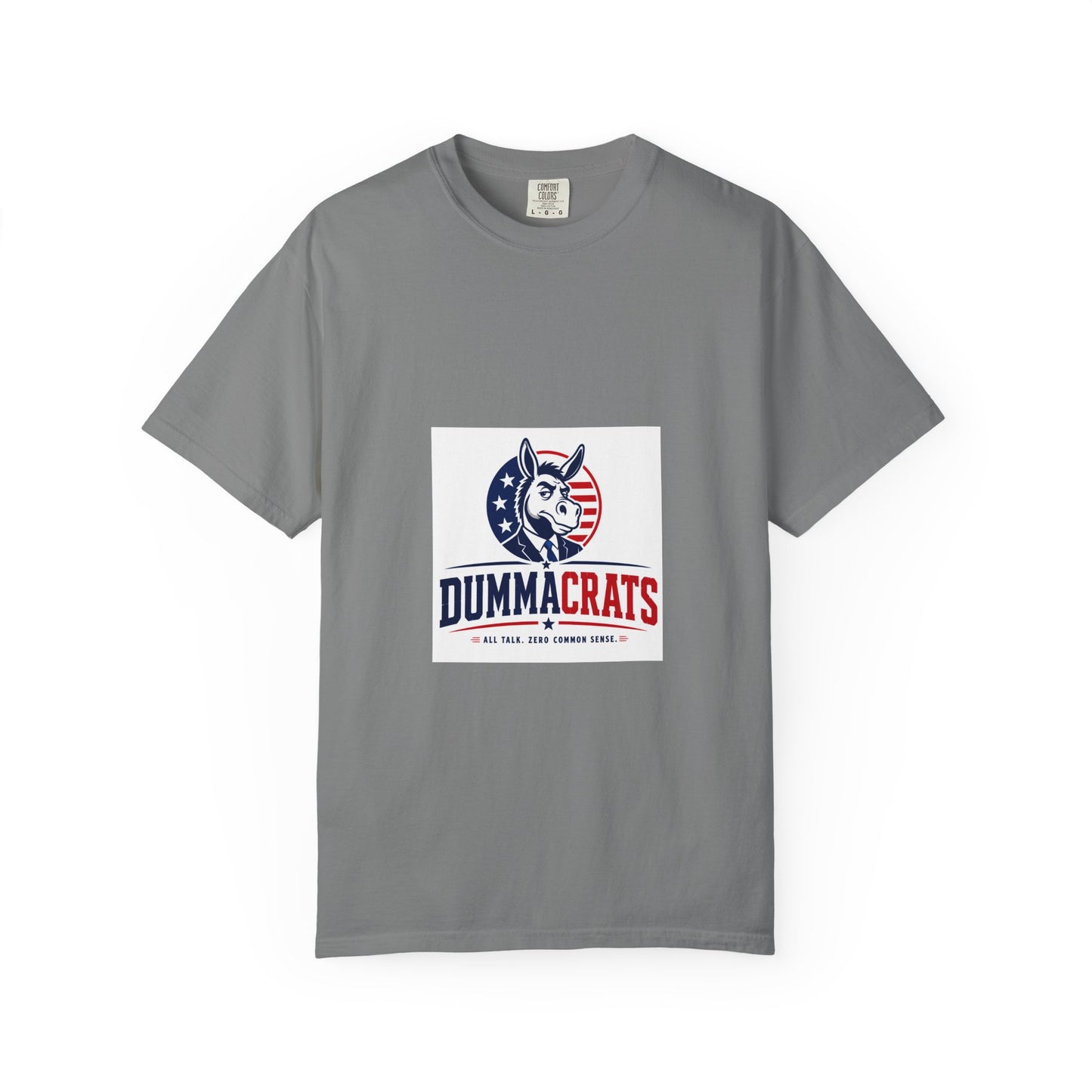 Political Satire T‑Shirt — "Dummacrats" Patriotic Donkey Graphic
