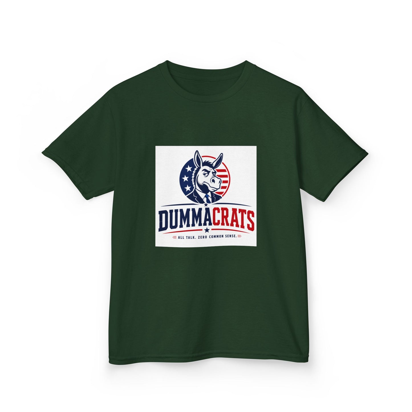 Kids Tee — "Dummacr@ts" Patriotic Donkey Graphic