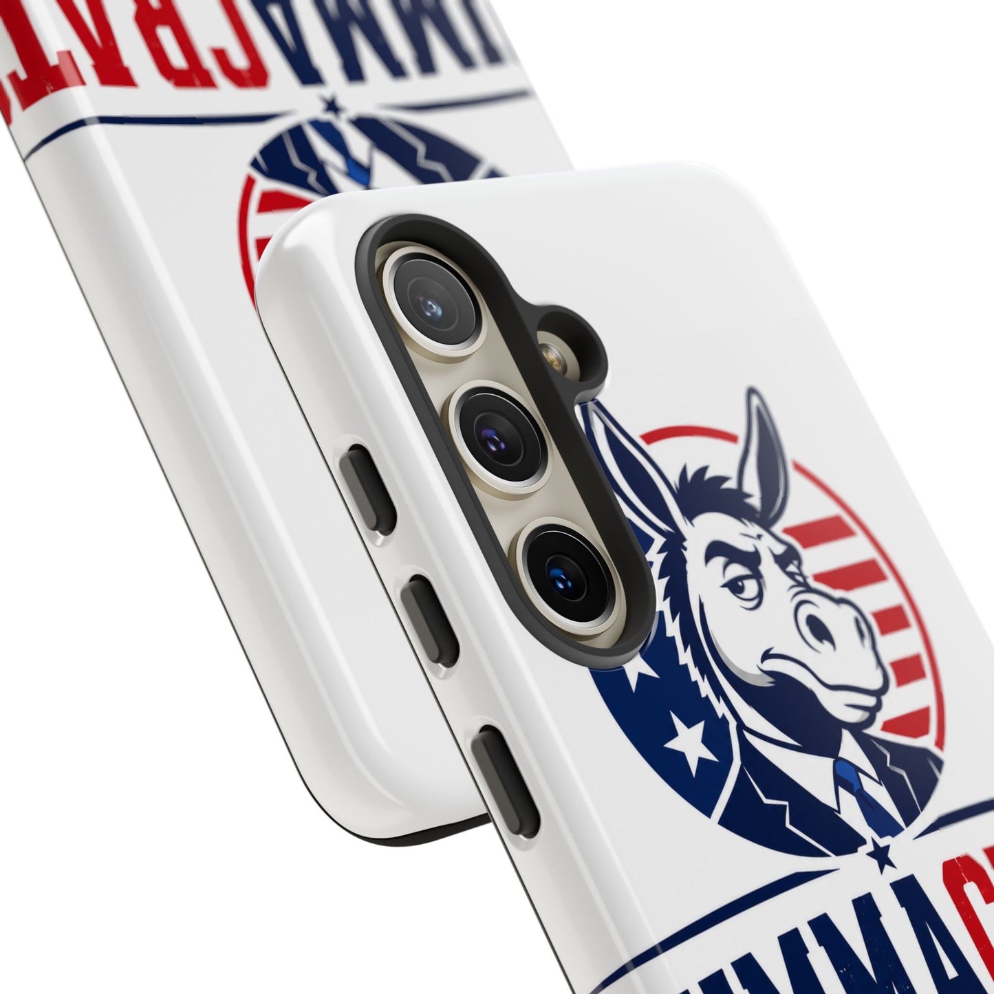 Phone Case — 'DemmaCrat' Political Donkey Design, Patriotic Anti-Democrat Graphic