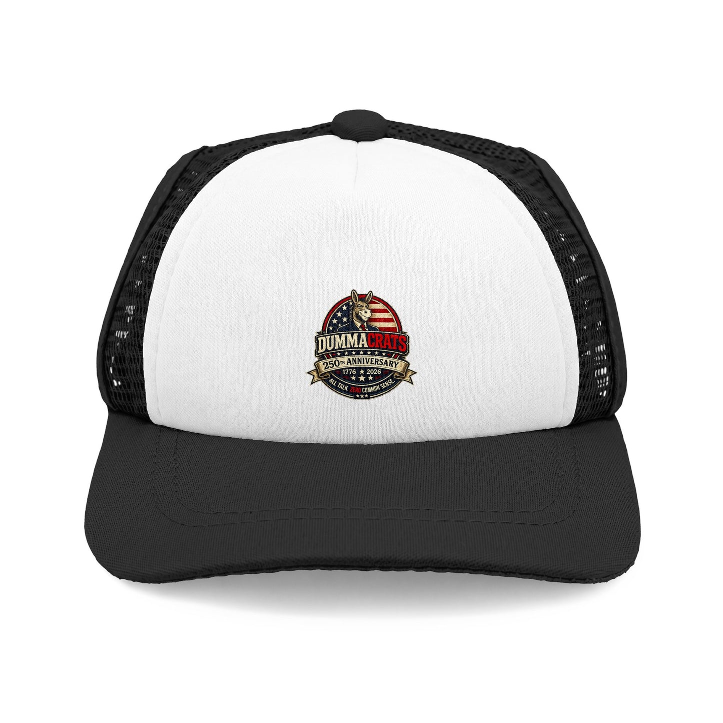 Dog Foamy Trucker Hat — Patriotic American Flag Pup Patch