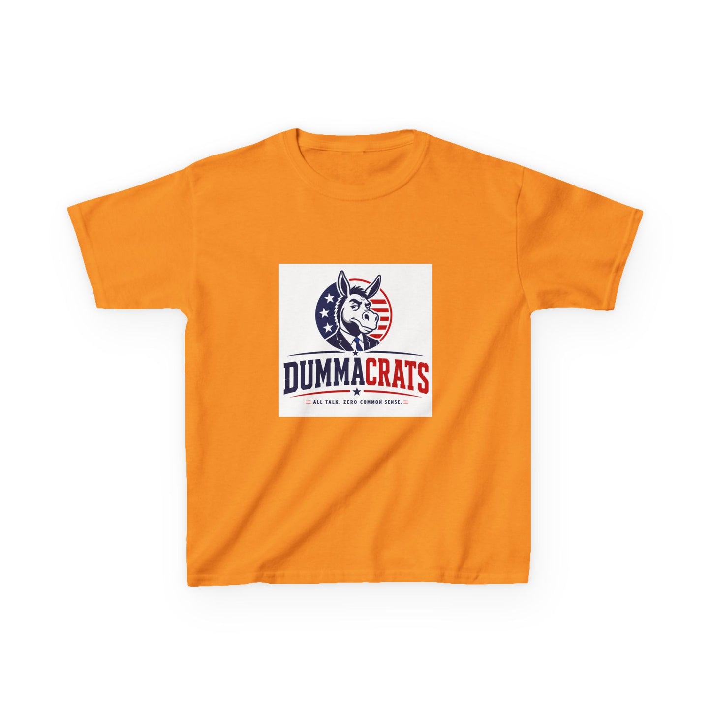 Kids Tee — "Dummacr@ts" Patriotic Donkey Graphic