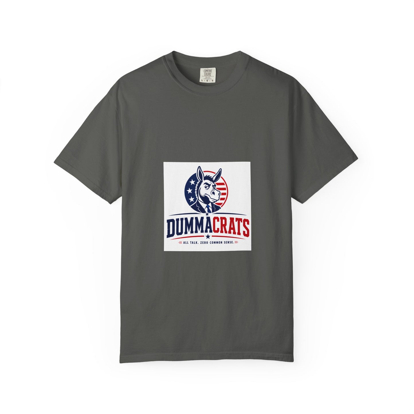 Political Satire T‑Shirt — "Dummacrats" Patriotic Donkey Graphic