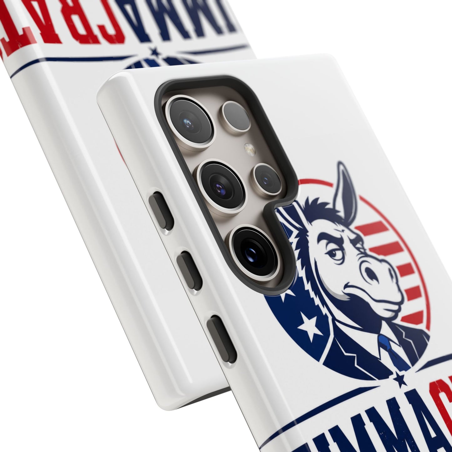 Phone Case — 'DemmaCrat' Political Donkey Design, Patriotic Anti-Democrat Graphic