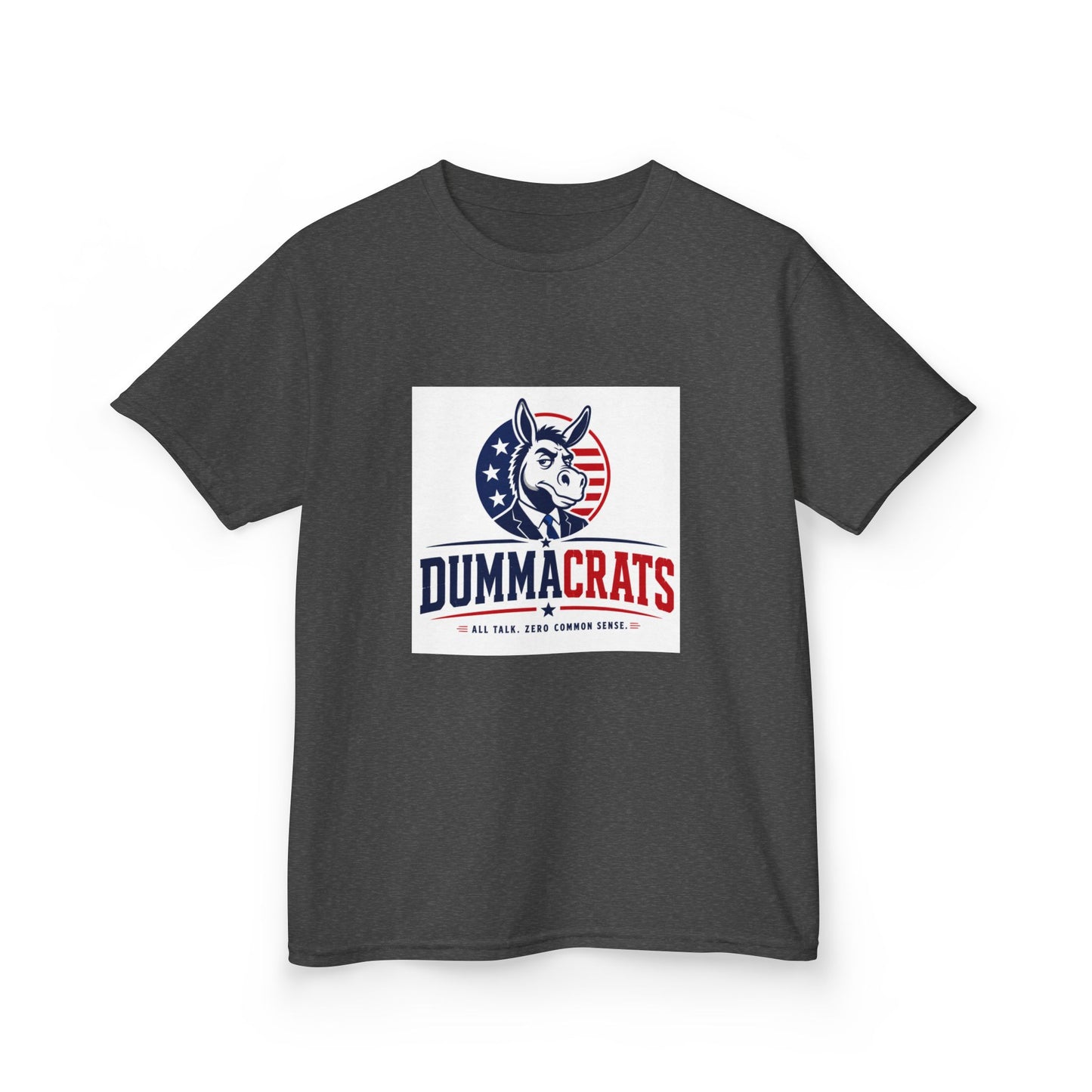 Kids Tee — "Dummacr@ts" Patriotic Donkey Graphic